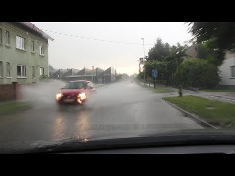 Močan dež s točo v Ljutomeru