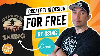 Creating A TShirt Design With Canva the FREE T-Shirt Design Website - Vintage Sunset Curve Tutorial
