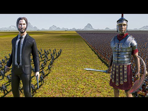 100 JOHN WICK vs 2 MILLION ROMAN SOLDIERS - Ultimate Epic Battle Simulator UEBS 2