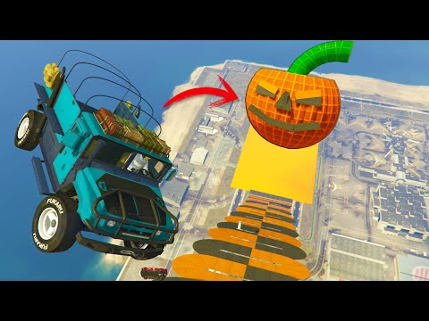 MEGA RAMPA HALLOWEEN! HAGO ALGO MUUUY EPICO!! - CARRERA GTA 5 Online