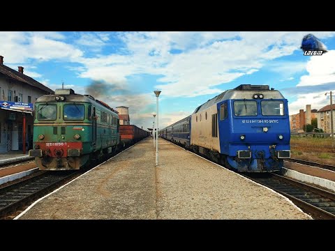 🚂LDE2100 60-1345 -7 & Marfar CFR MARFĂ Freight Train in Gara Satu Mare Station - 17 September 2021