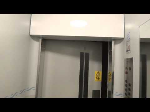 old ASEA (mod. by: Thyssen) traction elevator @ Kopparvägen 29, Kallhäll, Järfälla, Sweden.