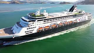 Nicko Cruise Line, Vasco da Gama, sailing out of Dunedin on a stunning day. 30 January 2026