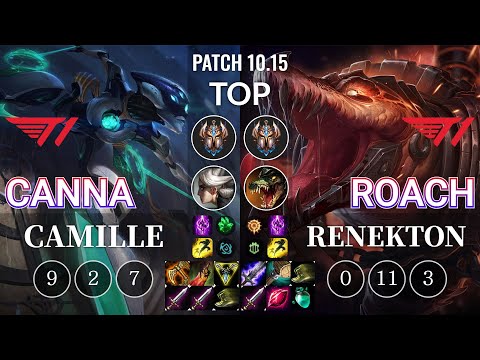 T1 Canna Camille vs T1 Roach Renekton Top - KR Patch 10.15