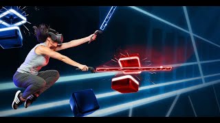 Angela plays Beat Saber VR
