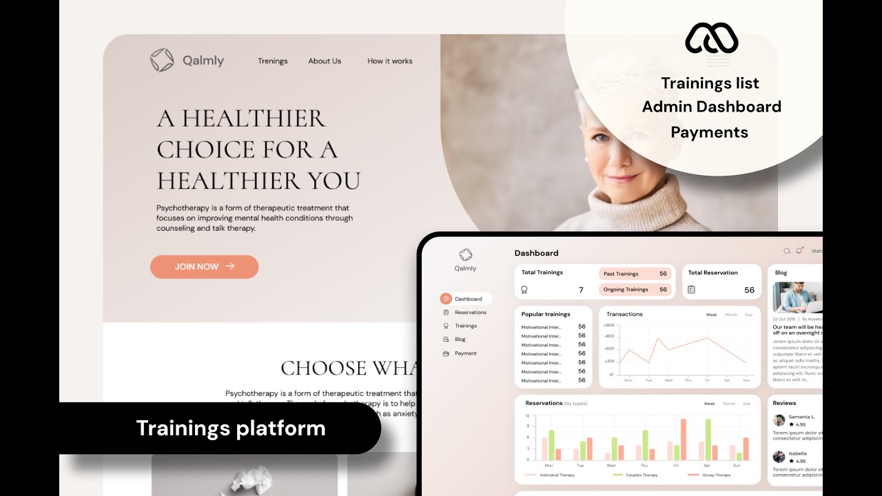 Courses & Coaching App. Therapist Platform Template – Built with Bubble.io