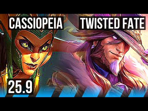 CASSIOPEIA vs TWISTED FATE (MID) | KR Diamond | 25.9