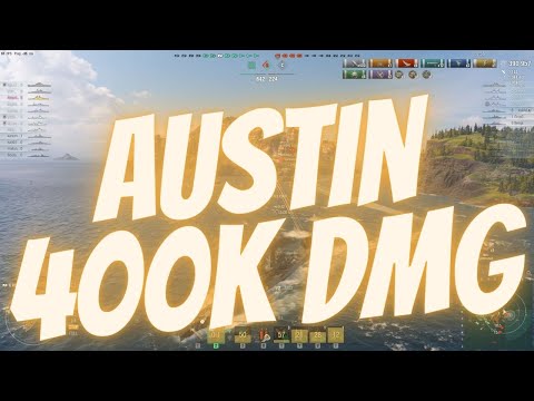 World of Warships | Austin 400k dmg, Kraken | Best Replays by Modbus | WoWs |