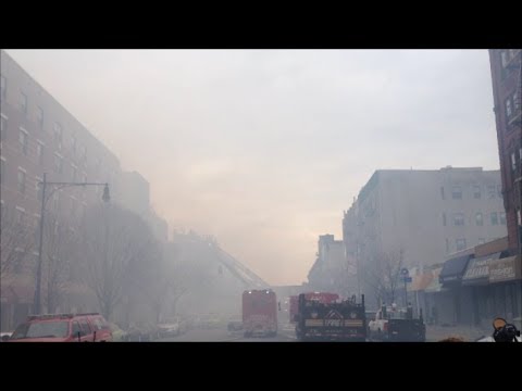 FDNY 10-60 MAJOR EMERGENCY 2 BUILDING COLLAPSED DUE TO GAS EXPLOSION IN HARLEM & 5th ALARM FIRE