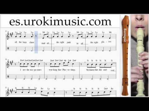 Como Tocar Flauta dulce G. Meghan Trainor All About That Bass Parte#2 Clases Notas Musicales