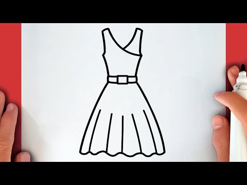HOW TO DRAW A DRESS - YouTube