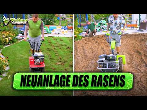Alte Grasnarbe raus, neuer Rasen rein – in einem Tag