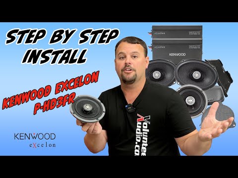 Step by Step Install Kenwood Excelon P-HD3FR Plug n Play 4 Speaker / Amp Kit for Harley Davidson