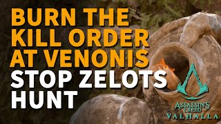 Burn the Kill Order at Venonis Assassin&#39;s Creed Valhalla Stop Zealots Hunt