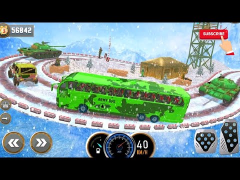 Army Soldier Bus Driving Simulator - off-road US Transport Duty Driver - Android Gameplay