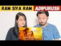 Ram Siya Ram (Hindi REACTION) Adipurush | Prabhas | Sachet-Parampara, Manoj Muntashir S