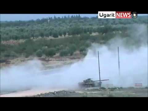 تفجير دبابة لقوات النظام من قبل كتائب أحرار الشام في مدينة إعزاز في محافظة حلب