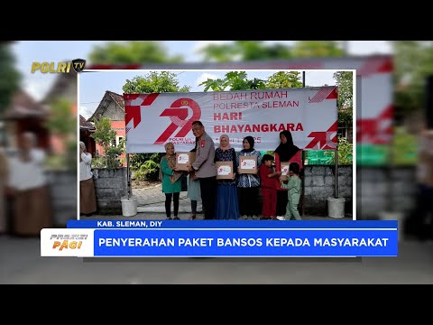 POLRESTA SLEMAN GELAR PERESMIAN BEDAH RUMAH &amp; SALURKAN SEMBAKO SAMBUT HARI BHAYANGKARA KE-79
