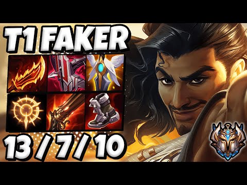 T1 Faker Akshan vs Zed [ MID ] Ranked Challenger Korea Patch 11.24 ✅