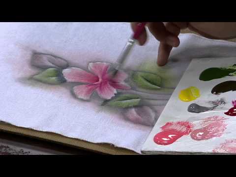 Mulher.com 22/12/2014 Luis Moreiira - Pintura campanulas tecido molhado Parte 2/2