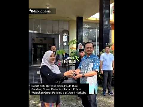Subdit Satu Ditresnarkoba Polda Riau Gandeng Siswa Pertanian Tanam Pohon, Wujudkan Green Policing