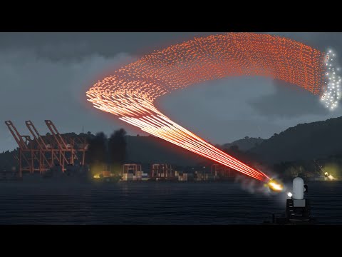 Su-25 Frogfoot Shot Down over Port - C-RAM Air Defense - Phalanx Ciws - Military Simulation - ArmA 3