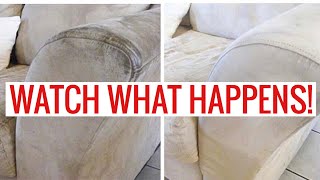 Best Way to Clean your Couch Sofa Microfiber FAST  (Baking Soda & Rubbing Alcohol)