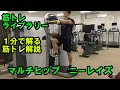 【1分で解る筋トレ解説】 マルチヒップ ニーレイズ 【筋トレライブラリー】