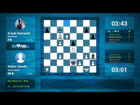 Chess Game Analysis: Adam Qandil - Eriadi Damanik : 1-0 (By ChessFriends.com)