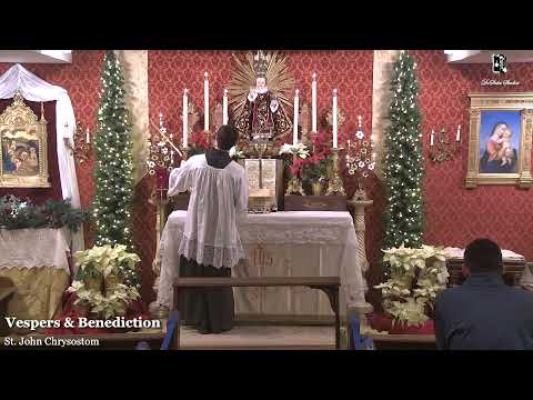 Vespers & Benediction: 7 PM EASTERN TIME (ET)