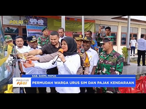 POLRES SARMI RESMIKAN MOBIL LAYANAN SAMSAT DAN SIM