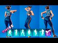 FORTNITE CHUN-LI SHOWCASED WITH BEST DANCES & EMOTES