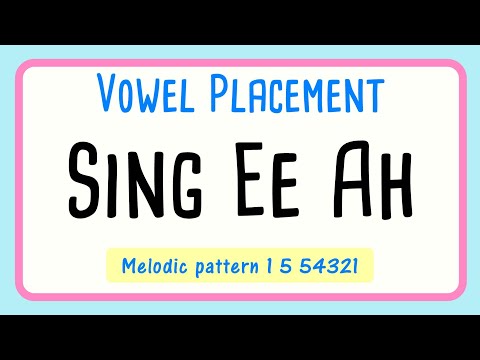 Vocal Exercise Vowel Placement | Sing EE AH | 1 5 54321