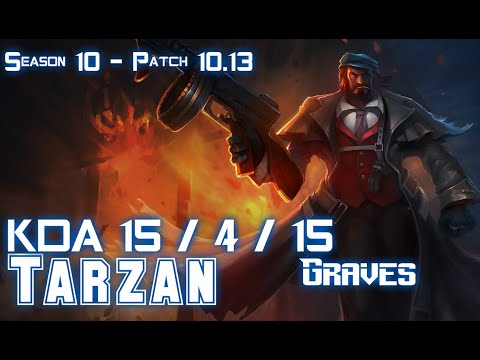 Tarzan GRAVES vs NIDALEE Jungle - Patch 10.13 KR Ranked