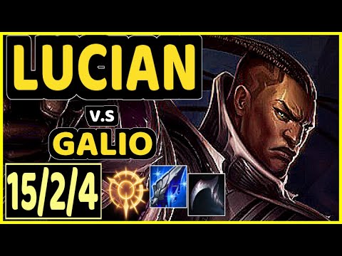 GOKU (LUCIAN) vs GALIO - 15/2/4 KDA MID GAMEPLAY - BR Ranked DIAMOND