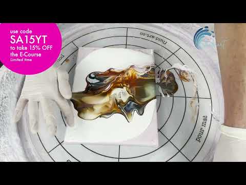 410. Sheleeart - Acrylic Pouring - Favourite new gold mix