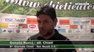 preview picture of video 'Chieti - San Nicolò 3-3 Intervista Ronci'