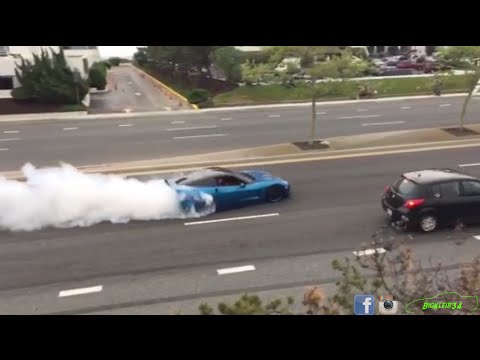 Pulling on the Highway LIKE A BOSS in a CORVETTE!!
