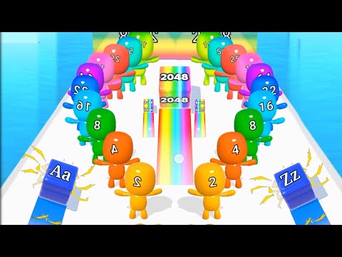 🏋️‍♂️ Man Runner 2048 vs drop and explode: soda geyser - 2048 jelly Gameplay New Level #2