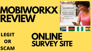 Is MOBIWORKX legit or scam? Platform Review (Youtube Video)