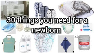 30 things to buy for a newborn baby // baby shopping list