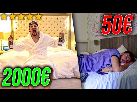 2.000€ HOTEL vs BILLIG HOTEL CHALLENGE! *er wird Hops genommen*