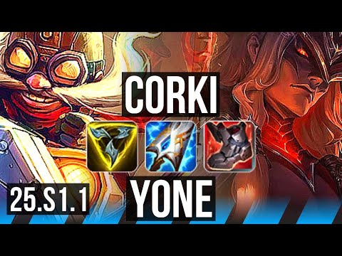 CORKI vs YONE (MID) | KR Challenger | 25.S1.1