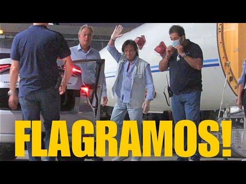 VEJA O MOMENTO DA CHEGADA DO CANTOR ROBERTO CARLOS NO AEROPORTO DO RECIFE  NO FINAL DA TARDE!