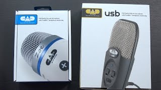 Video thumbnail for CAD Audio U39 and ZOE USB Cardioid Condenser Microphones by Jordan Keyes