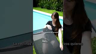 Video de Reposera tumbona reclinable de acero con textileno Bahía Utile