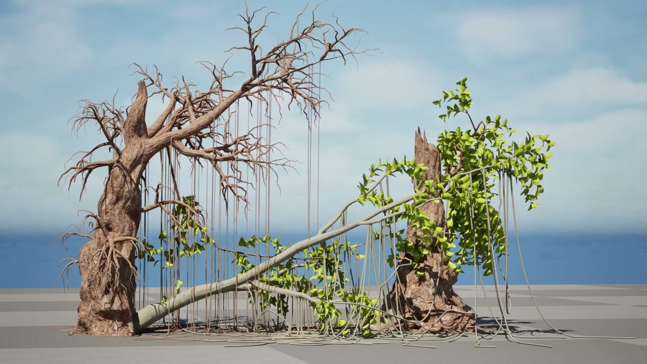 정글 타잔 트리 3D 모델