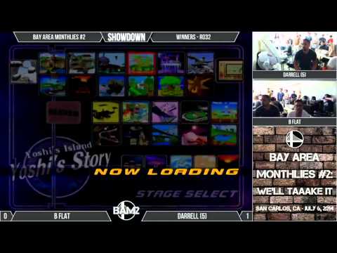 Bay Area Monthlies #2 - Winner: Ro32 - B Flat (Marth) vs Darrell (Samus)