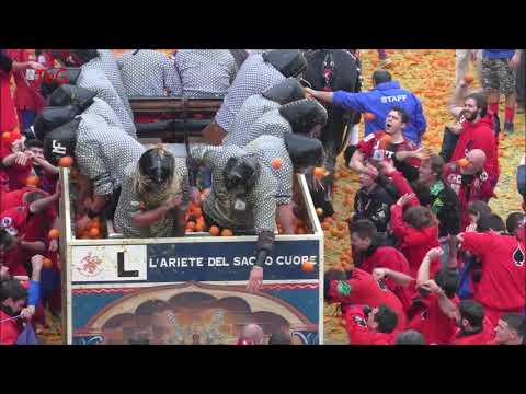 Battaglia arance L´Ariete del Sacro Cuore - Carnevale Ivrea 2019