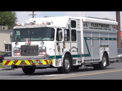 Fleetwood Fire Company Brand New Rescue 45 Responding 8/5/22